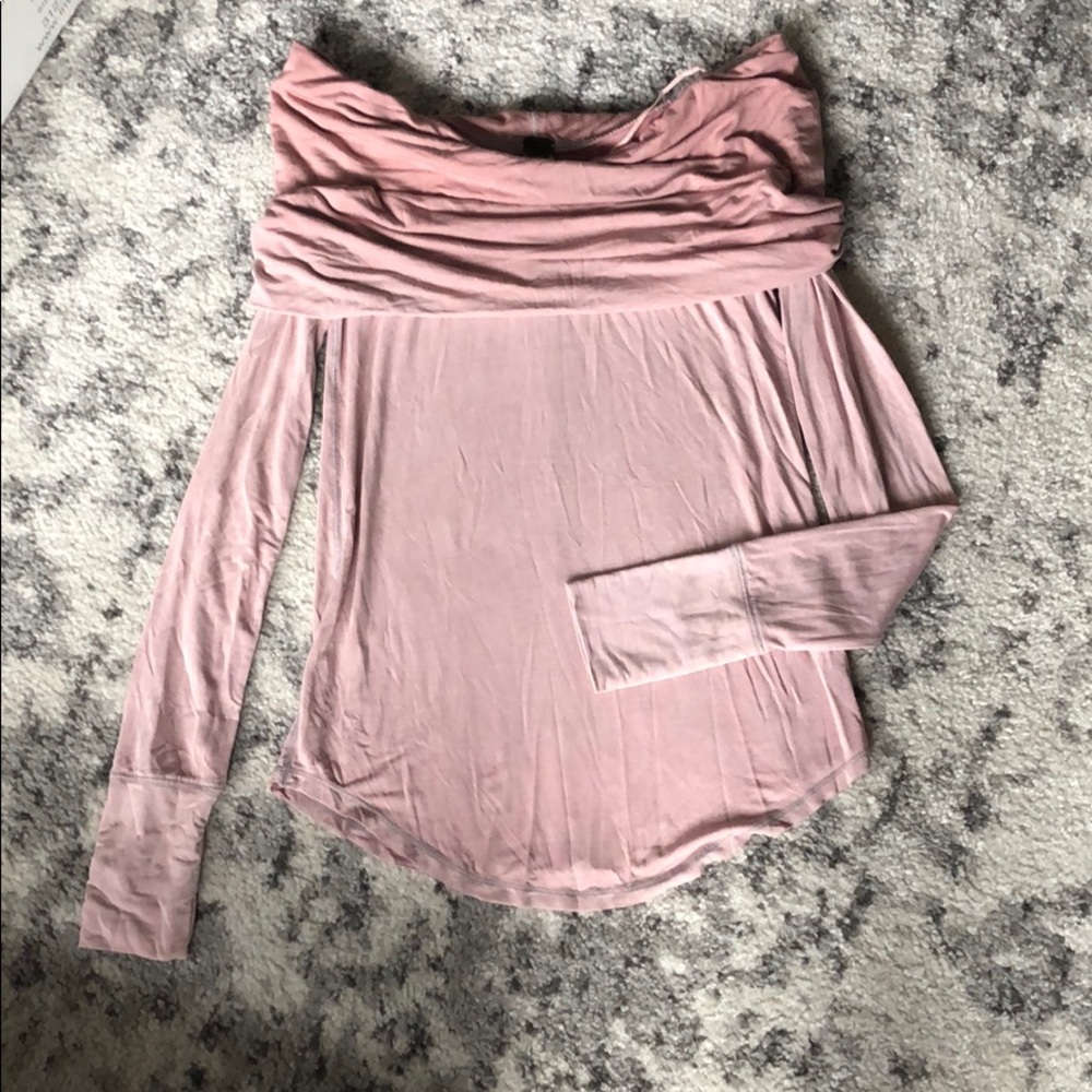 Free People Long Sleeve Off the Shoulder Top